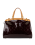Brea MM, &pound;850, Handbags, Burgundy, Patent Leather, Back view
